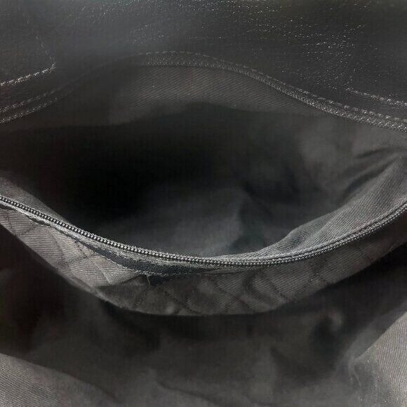 Authentic CHANEL CC Large Executive Perforated Leather Tote Shoulder Bag Black - Picture 12 of 14